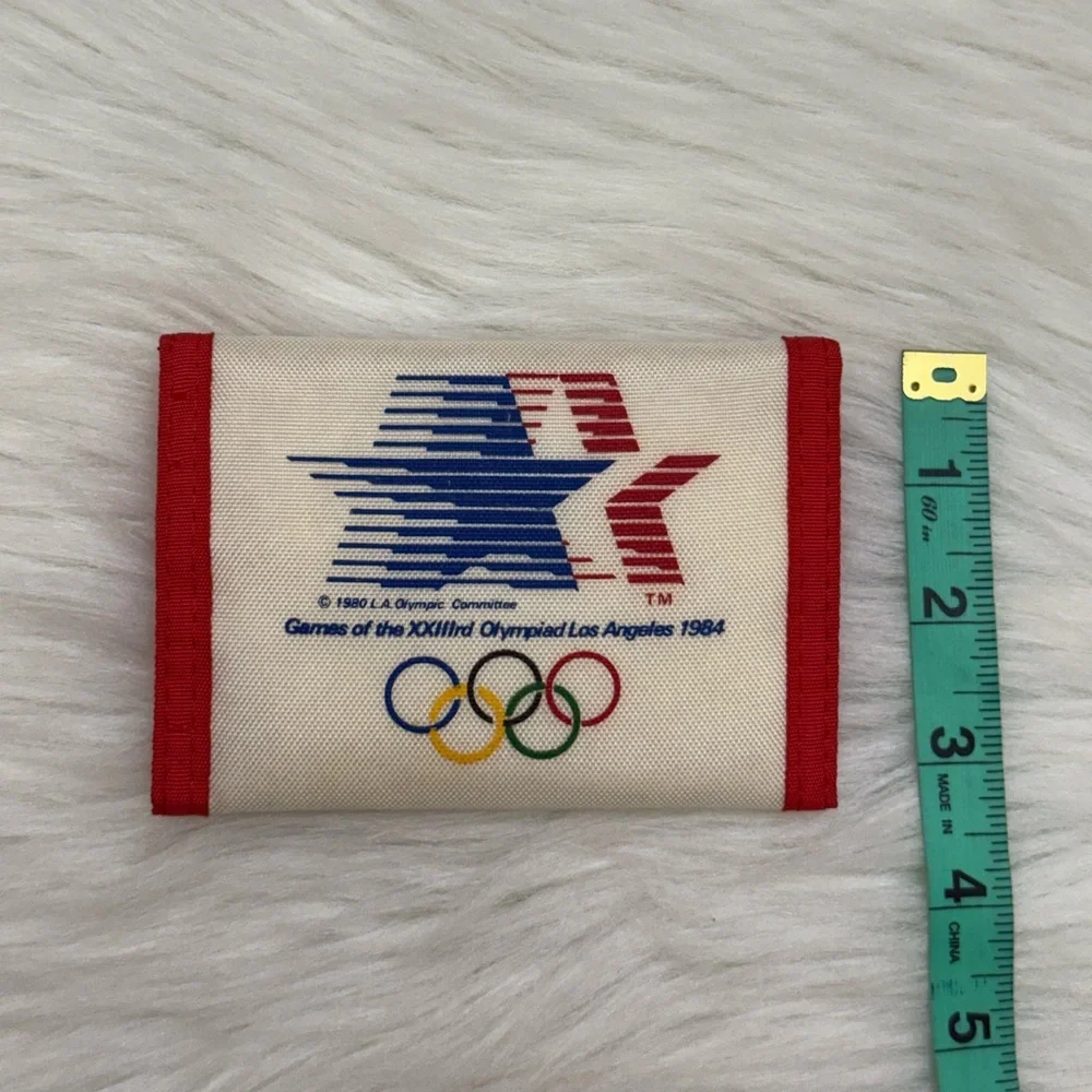U.S. OLYMPIC COMMITTEE - RED WHITE BLUE NYLON USA TRIFOLD VELCRO WALLET